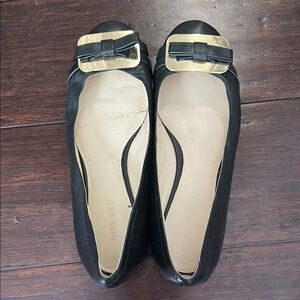 Nine West Black Flats with Gold Accent Women's Size 7